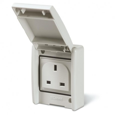 570.4080 SCAME PANEL MOUNT. SOCKET OUTLET BS1363 2P+ E