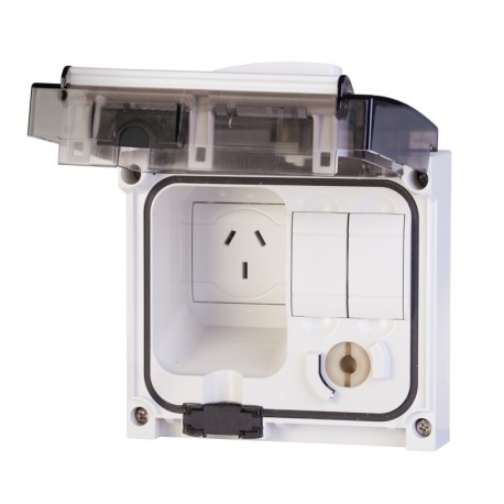 409.0427 SCAME BASE DOM. CON ENCLAVAMIENTO 2P+T IP56