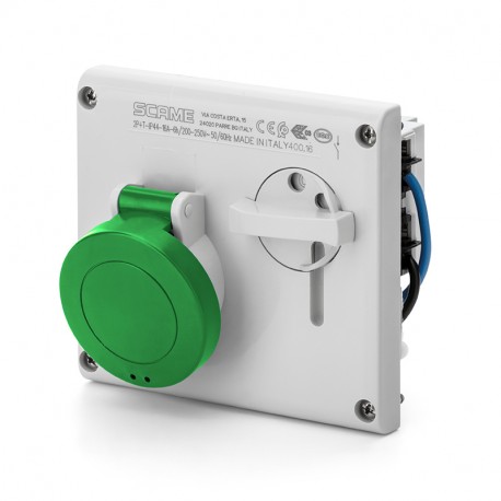 400.32862 SCAME INTERLOCKED SOCKET 3P+E IP44 32A 2h 50V