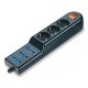 160.230/N SCAME 3-OUTLET SOC. DUAL USE + LUMINOUS SWITCH