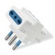 144.450 SCAME Adattatore AZZURRA 3/BIVAL. 2P+T 16A