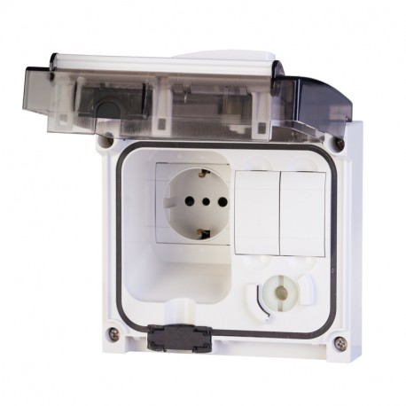 409.1404 SCAME DOMESTIC INTERLOCKED SOCKET 2P+E IP56