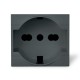 101.6405 SCAME PRESA P40 PLURISTANDARD ANTRACITE