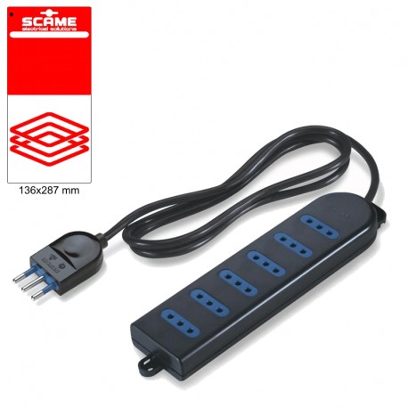 999.10224CN SCAME PRESA TAVOLO 6 POSTI 10A C/CAV