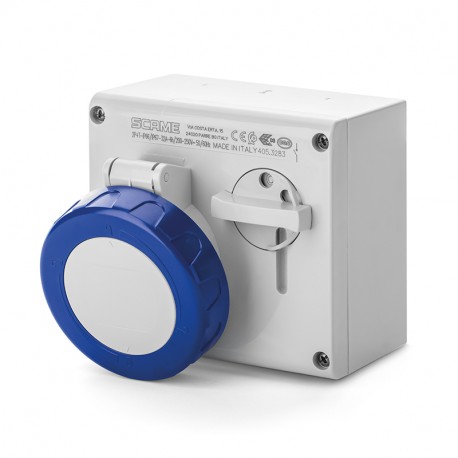 505.M3283 SCAME ENCLAV BASE. MEC. 2P + T IP67 32A 6h