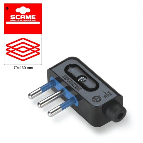 999.12268N SCAME BLUELINE-STECKER 2P+E 10A BLISTER VERPACKT