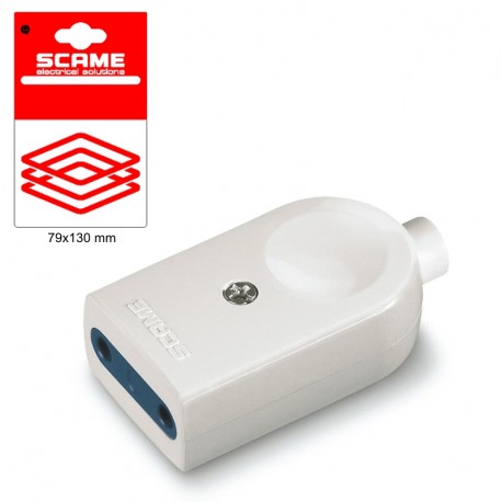 999.12310 SCAME PRESA BLUELINE 2P 10A BIANCA