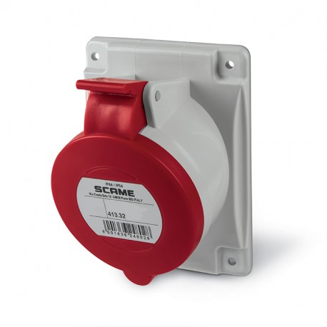 413.3268F SCAME PRESA INCASSO 2P+T IP44 32A 9h 380-415V