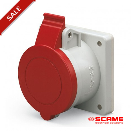 422.1668/R SCAME BASE 2P + T IP44 16A 9h 50Hz 380-415V AC