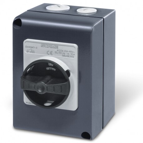 590.HGE4004 SCAME INT. DE MANOEUVRE 40A 4P 105x150x82mm