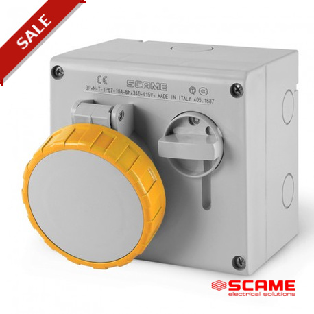 505.M1679 SCAME INTERLOCKED SOCKET 3P+N+E IP67 16A 4h