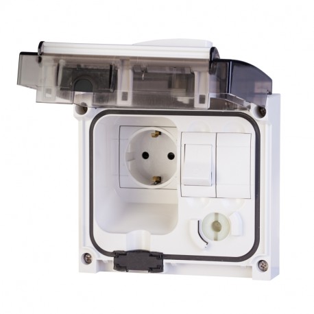 409.2412 SCAME BASE DOM. CON ENCLAVAMIENTO 2P+T IP56