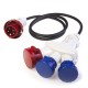 606.3515-059 SCAME 3-WEGE-ADAPTER 3P+N+E 16A IP66 W/KABEL