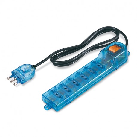 160.232/C-T SCAME 6-OUTLET SOC. DUAL USE + LUMINOUS SWITCH