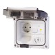 409.3407 SCAME DOMESTIC INTERLOCKED SOCKET 2P+E IP56