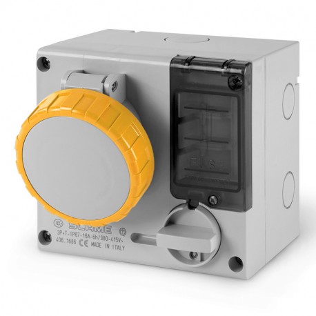 506.M1672 SCAME BASE ENCLAV. MEC. 3P+T IP67 16A 4h