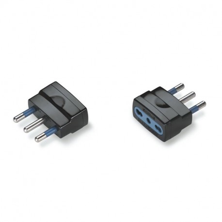 146.351/N SCAME ADATTATORE BLUELINE 2P+T 16/10A NERO