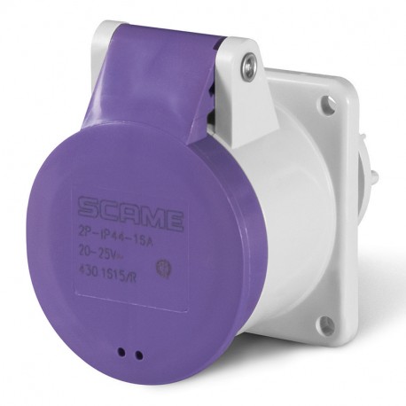 430.1619/R SCAME BASE 3P IP44 16A 20-25V AC 50Hz 60Hz