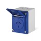 570.4193 SCAME BASE MURAL 2P+T 10A 250V AC ARGENTINA