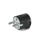 130.83/N SCAME 90°GEWINKELT, UNEL-STECKER 2P+E 16A SCHWARZ