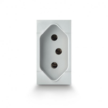 101.6421.B SCAME SOCKET BRAZIL 2P+E 10A 250V WHITE