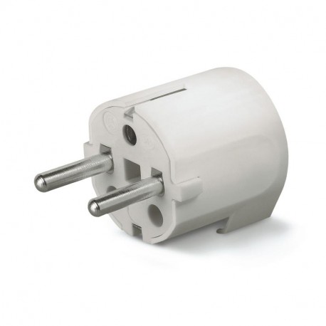 130.83 SCAME 90°ANGLED UNEL PLUG 2P+E 16A WHITE