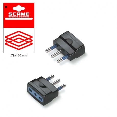999.12351N SCAME ADATTATORE BLUELINE2P+T 16/10A