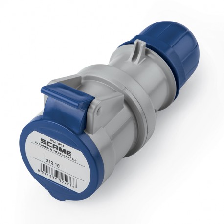 313.1643P SCAME PROLONGADOR 2P+T IP44 16A 6h 200-250V AC