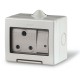 136.5123-414 SCAME UNIBOX ENCL.IP55+1x15A BS SOCKET+1 SWITC