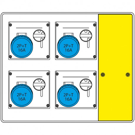 656.7024-054 SCAME MBOX2 con morsettiera prese s/fusibili