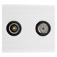 101.6434.B SCAME TV/SAT STECKDOSE WEIß