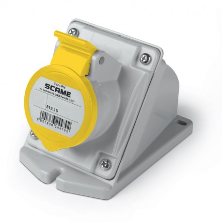 512.1650 SCAME BASE 2P+T IP44 16A 4h 100-130V AC 50Hz