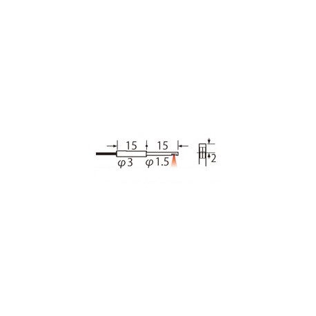 UFDV30W FD-V30W PANASONIC Fiber (reflective, cylindrical, ø 3mm, side-view, bending radius R1, 2m, IP30)