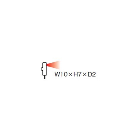 UFDZ20W FD-Z20W PANASONIC Fiber (reflective, flat type, 10 x 7 x 2mm, front sensing, with boss, bending radi..