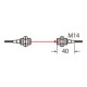 FT-140 PANASONIC Fibra (thru-feixe, de longo alcance, raio de curvatura R4, M14, 10m, IP67)