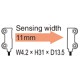 FT-A11W PANASONIC Fiber (thru-beam, wide beam type, 4.2 x 31 x 13.5mm, side sensing, bending radius R1, 2m, ..