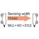 FT-A11W PANASONIC Fibra óptica barrera, superflexible, amplio haz de detecc.: 11 mm. anchura franja de luz r..