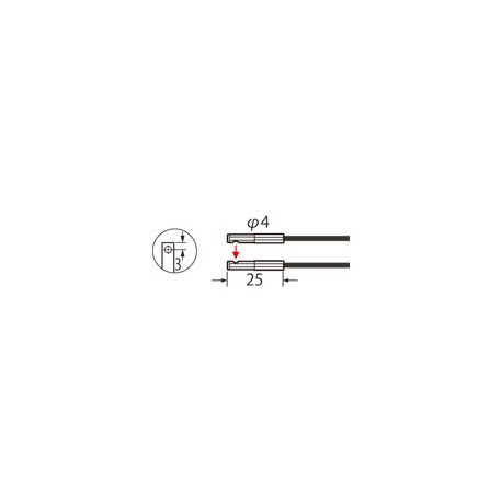 UFTKV40 FT-KV40 PANASONIC Faser (thru-beam, zylindrisch, ø 4mm, side-view, narrow beam, Biegeradius R2, 2m, ..
