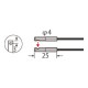 FT-KV40W PANASONIC Fibra (thru-beam, cilindrico, ø 4 mm, laterali, a fascio stretto raggio di curvatura R1, ..