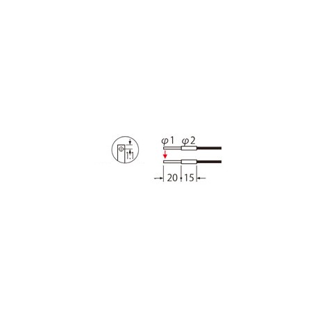 FT-V23 PANASONIC Fibre (thru-beam, cylindrique, ø 2mm, vue latérale, rayon de courbure R4, 2m, IP30)