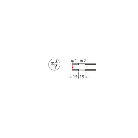 FT-V24W PANASONIC Fiber (thru-beam, cylindrical, ø 2mm, side-view, bending radius R4, 2m, IP30)