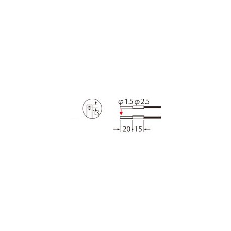 FT-V30 PANASONIC Fibra (thru-beam, cilindrico, ø 2,5 mm, lato a vista, raggio di curvatura R4, 2m, IP30)