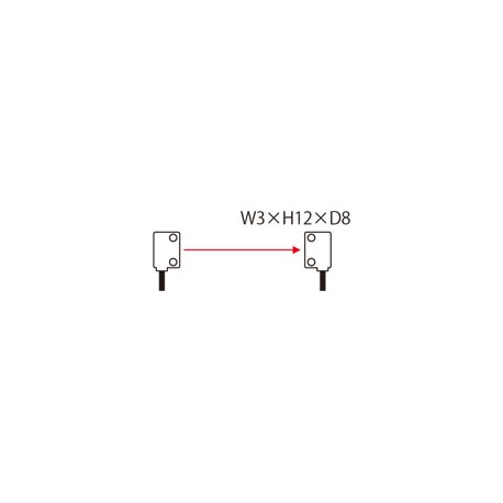 UFTZ30E FT-Z30E PANASONIC Faser (thru-beam, flach, 3 x 12 x 8mm, side sensing, Biegeradius R2, 2m, IP40)