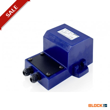 EVKE 63/24 BLOCK Transformateur de sécurité encapsulé, IP 65, PRI 230 Vac, SEC 25 40 VA, 24 Vac