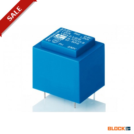 VBN 2,1/1/6 BLOCK Short circuit proof PCB transformer
Short circuit proof safety isolating transformer to IE..