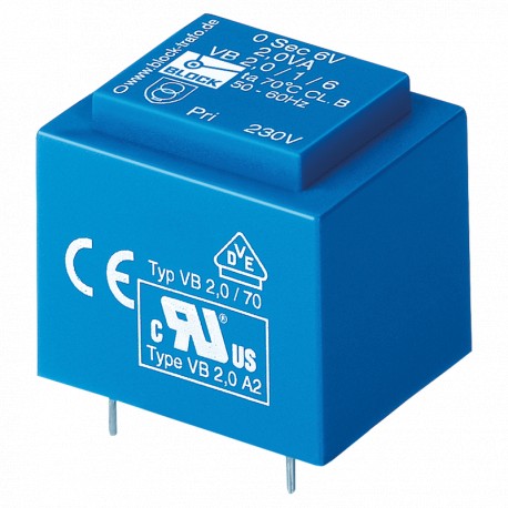 VB 3,2/1/15 BLOCK cortocircuito del trasformatore a prova PCB a prova di cortocircuito, incapsulato, PRI 230..