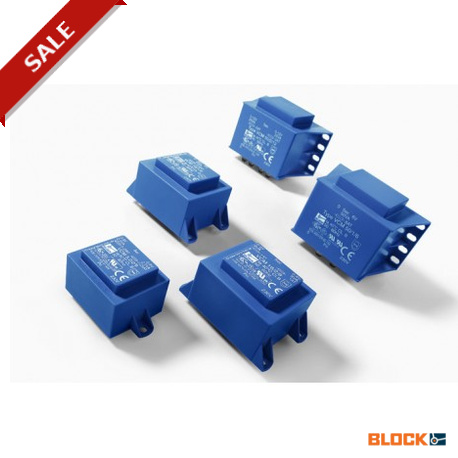 VCM 50/1/15 BLOCK Printtransformator, montierbar
vergossen, montierbar, PRI 230 Vac, SEC 5 ‑ 50 VA, 6 ‑ 24 V..