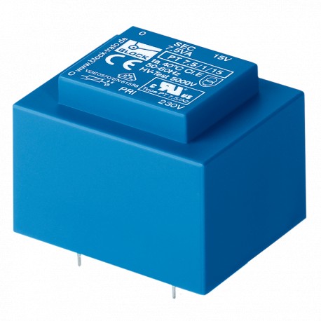 PT 7,5/1/8 BLOCK Court-circuit transformateur PCB résistant aux courts-circuits, encapsulé, PRI 230 V, SEC 4..