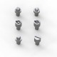 ALS503 ALIS503 ELDON Insert verrou double tige 3mm ALIS503