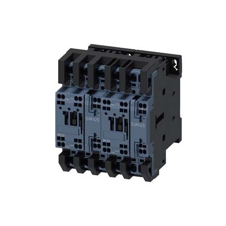 3RA2324-8XB30-2AC2 SIEMENS Reversing contactor assembly AC-3,5,5 kW/400 V,AC24V,50/60Hz 3-pole, Size S0 Spri..